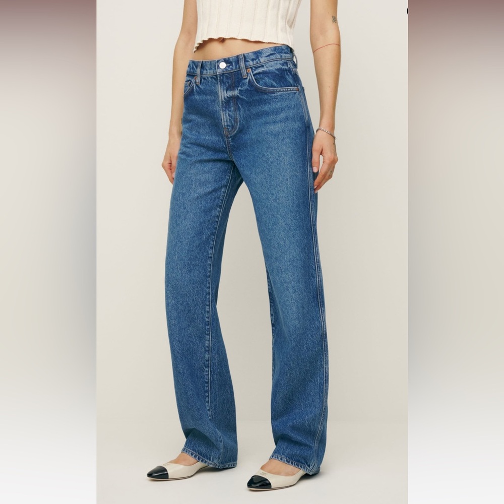 Reformation Val 90s Mid Rise Straight Jeans